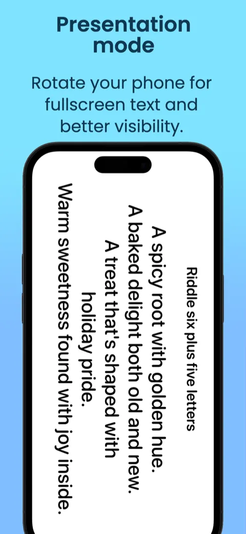 WordFusion iPhone - Landscape